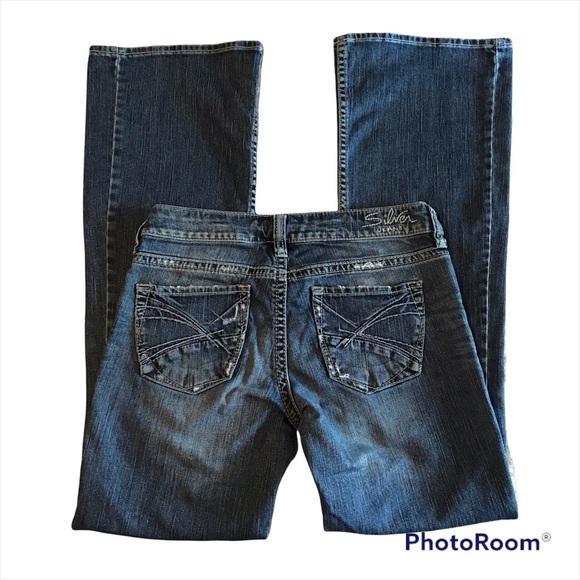 SILVER JEAN CO / "Lola" Flare Distressed Jean size W27/L33 - Picture 2 of 14